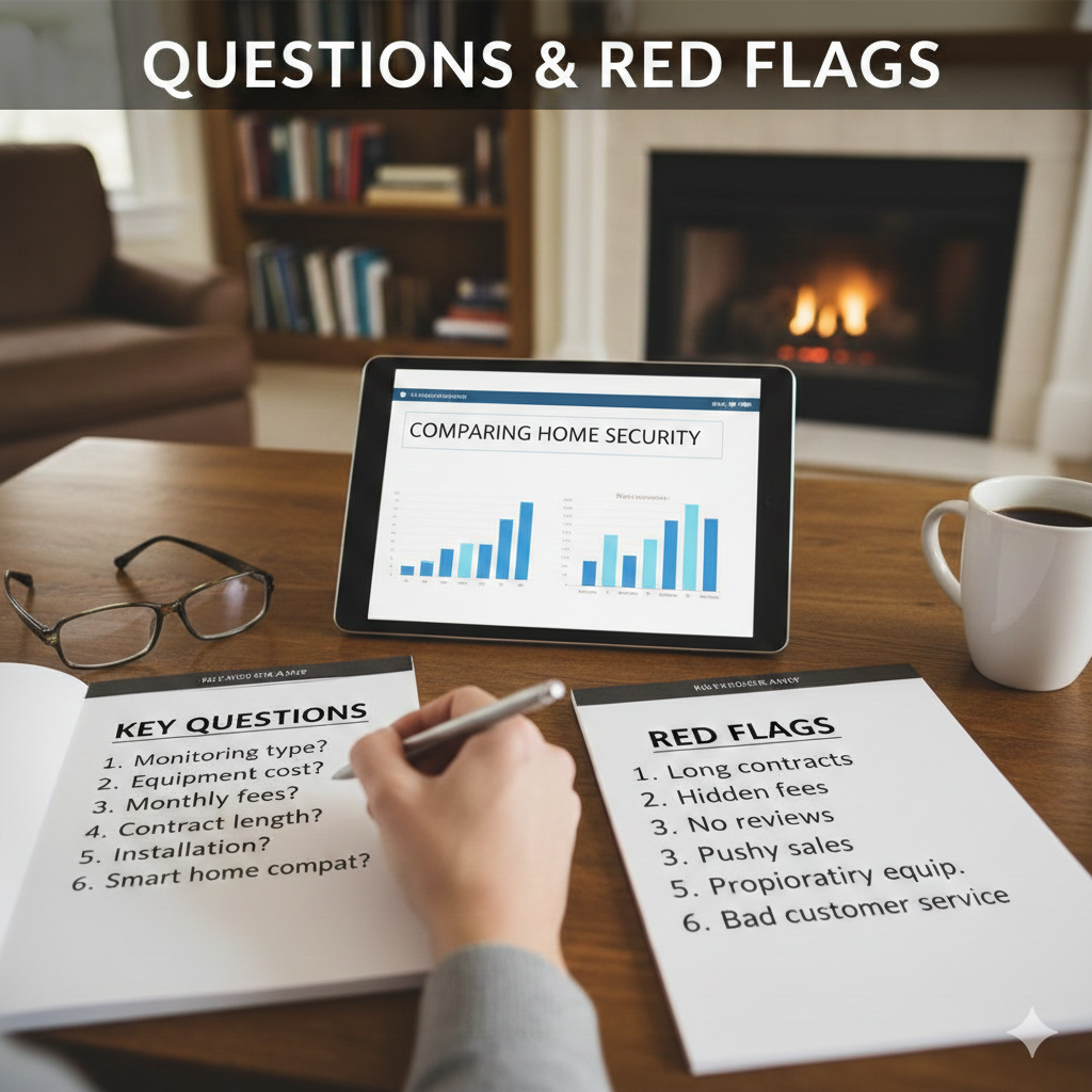 How to Compare Home Security Providers: Questions to Ask & Red Flags to Watch Out For